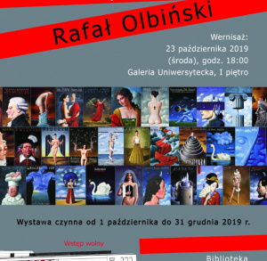 Wernisaż wystawy Rafała Olbińskiego w Bibliotece UJK w Kielcach