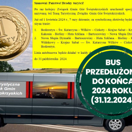 Bus za 1 zł wokół Gór Świętokrzyskich przedłużony do końca 2024 roku!