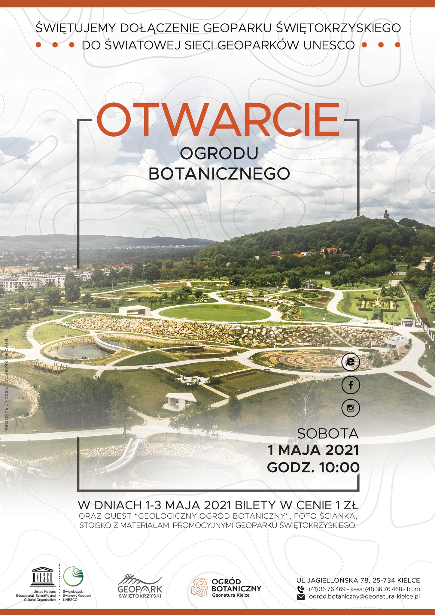 Plakat otwarcie ogrodu botanicznego