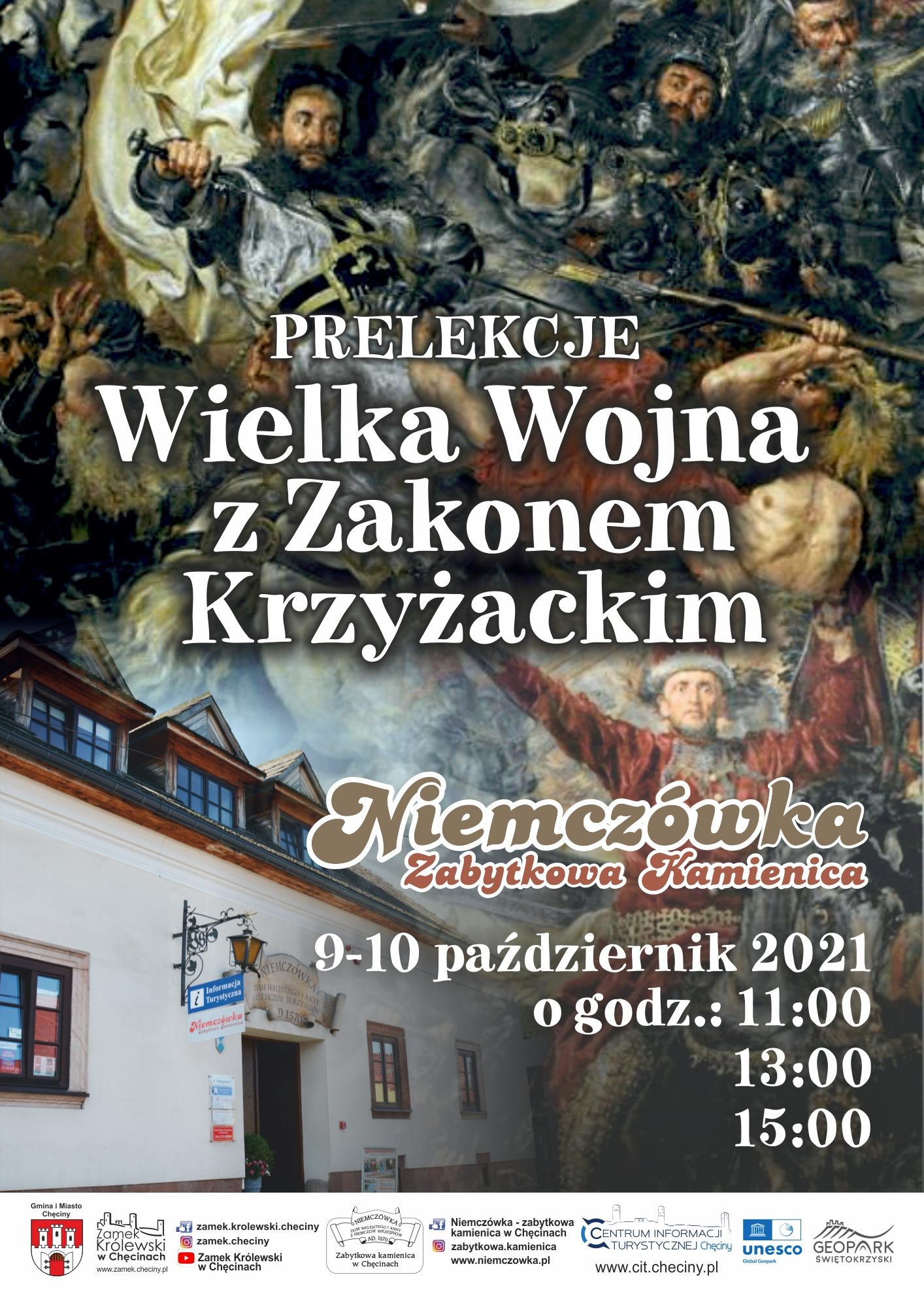 Plakat informacyjny - październikowy weekend w CHęcinach